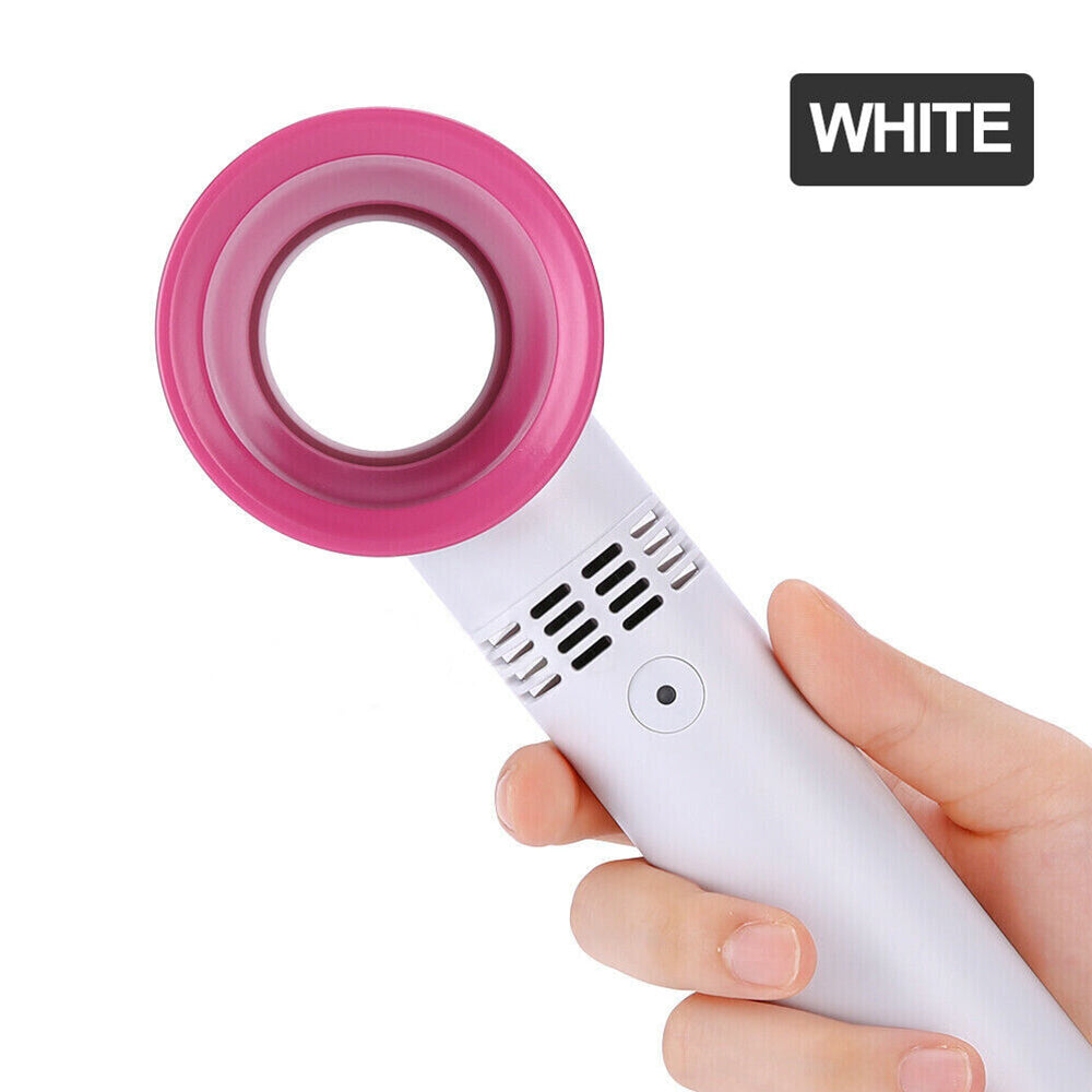 360 Degree Mute Portable Bladeless Hand Held Mini No Leaf Handy Fan USB Cooler