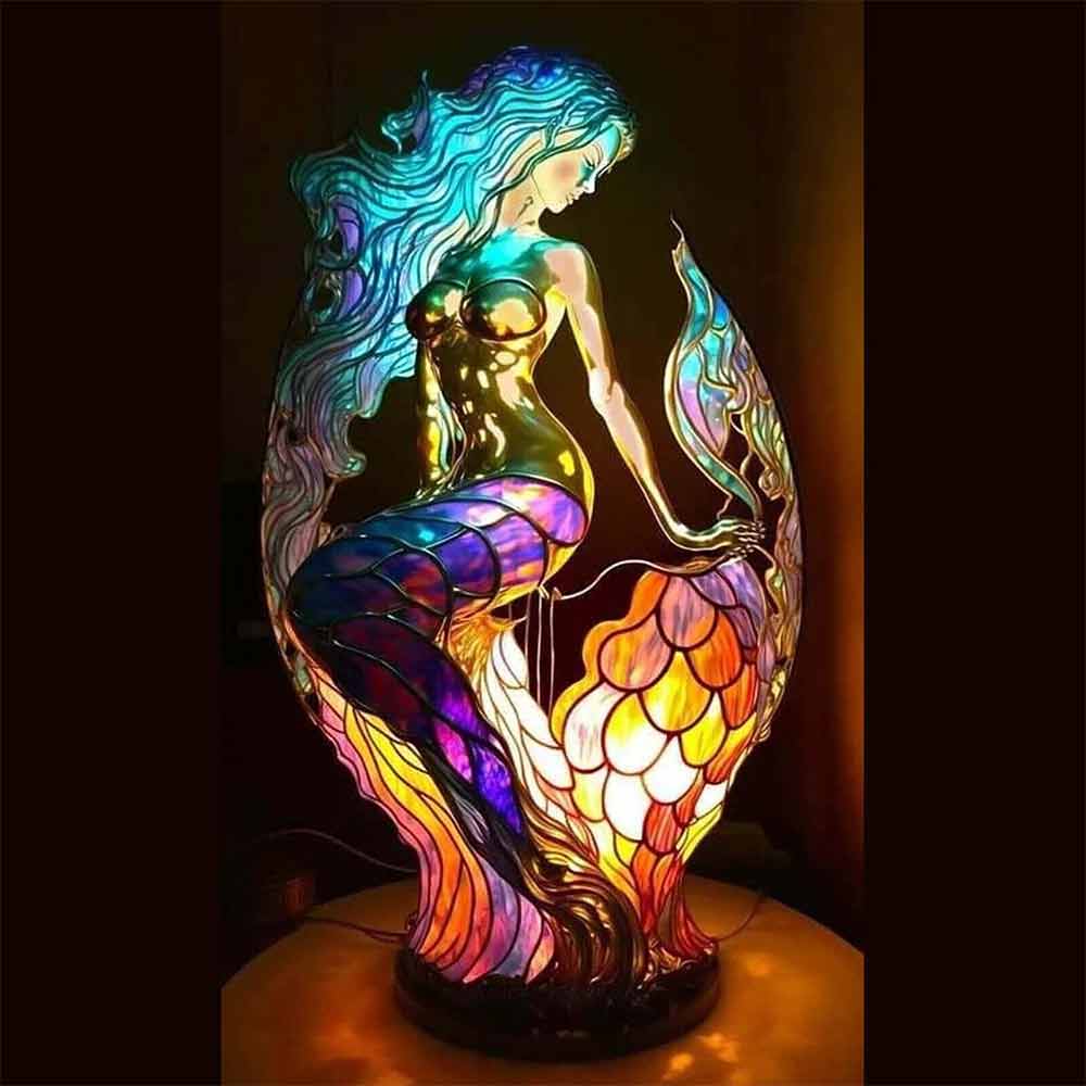 Colorful Dinosaur/Owl/Turtle/Mermaid/Unicorn/Wolf Animal Table Lamp Night Light
