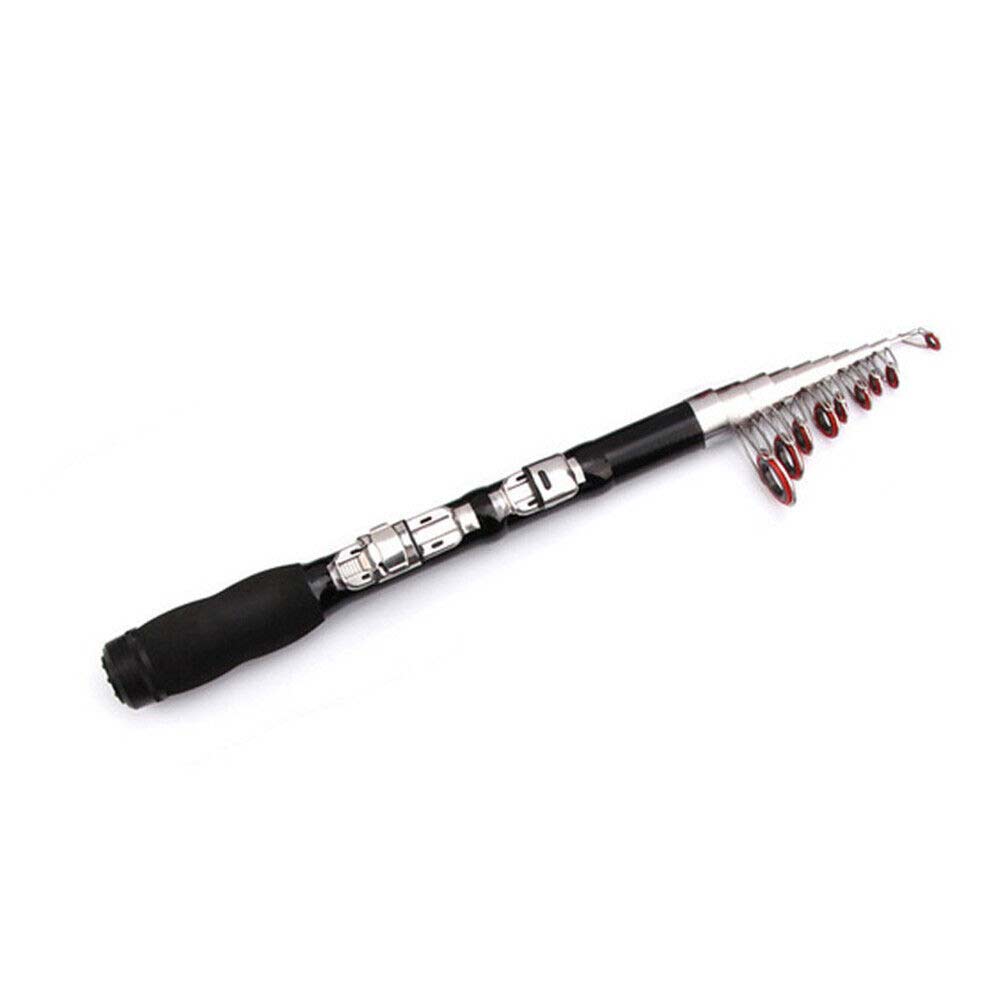Carbon Fiber Telescopic Fishing Rod Portable Travel Spinning Pole Sea-Freshwater
