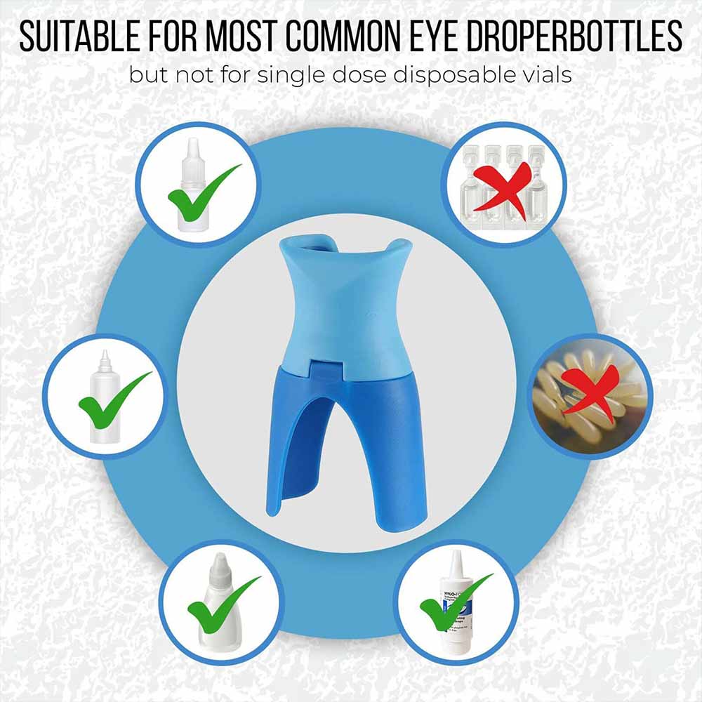 Eyedrop Bottle Dispenser, Portable Eye Drop Applicator, Reusable Eye Aid