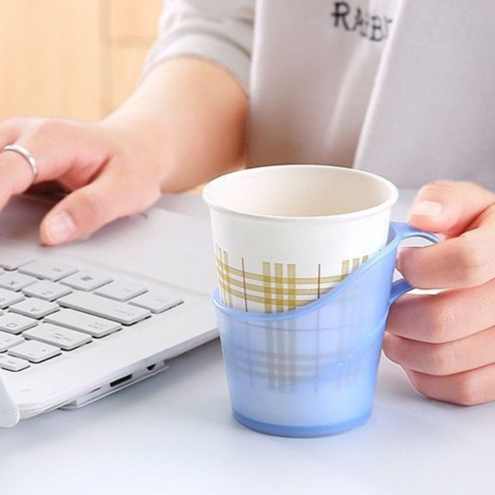 10pcs Anti-Scald Insulated Paper Cup Holder Heat Resistant Home Paper Cup Stand