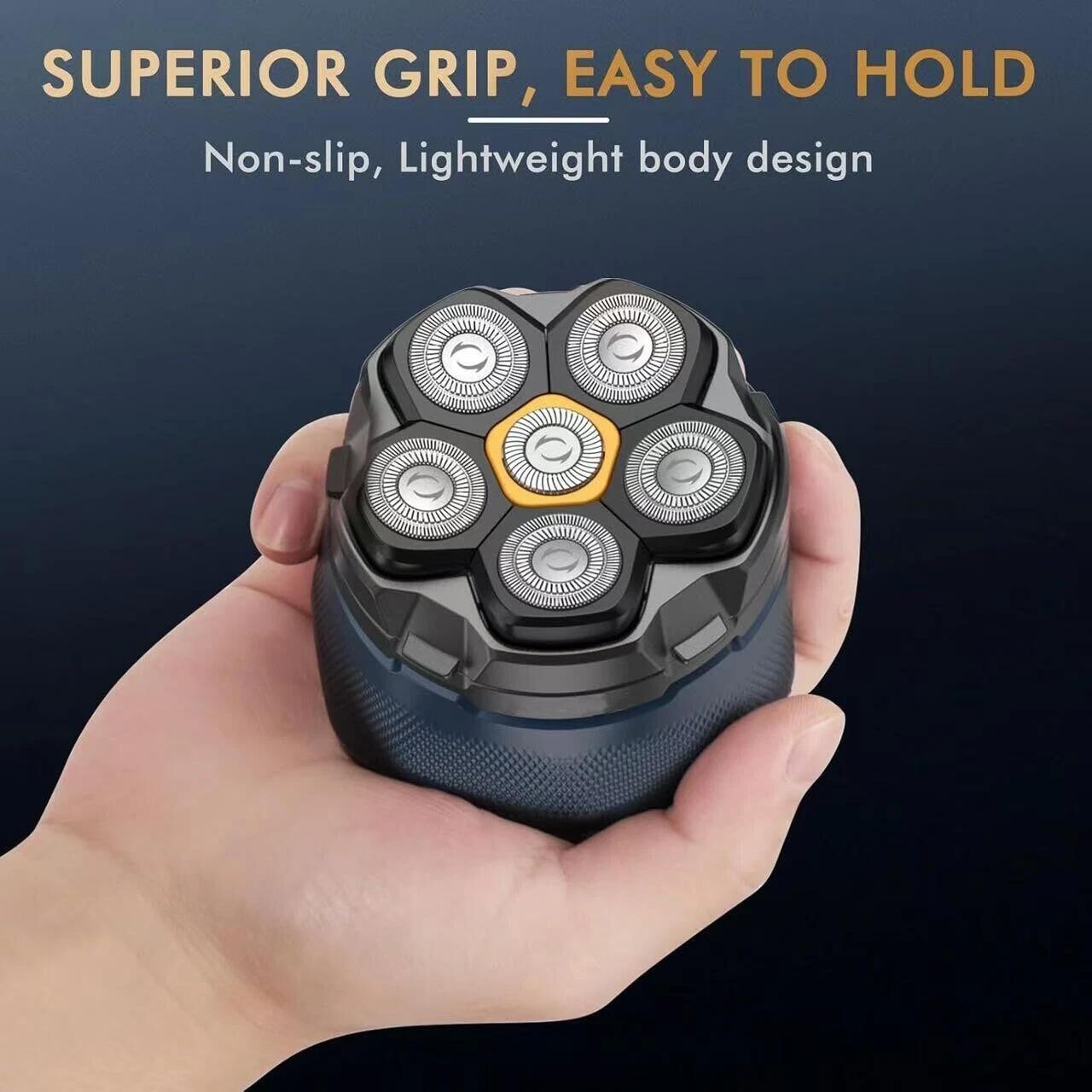 Electric Head Shaver for Bald Men 6D Magnetic Razor Wet/Dry Beard Hair Trimmer