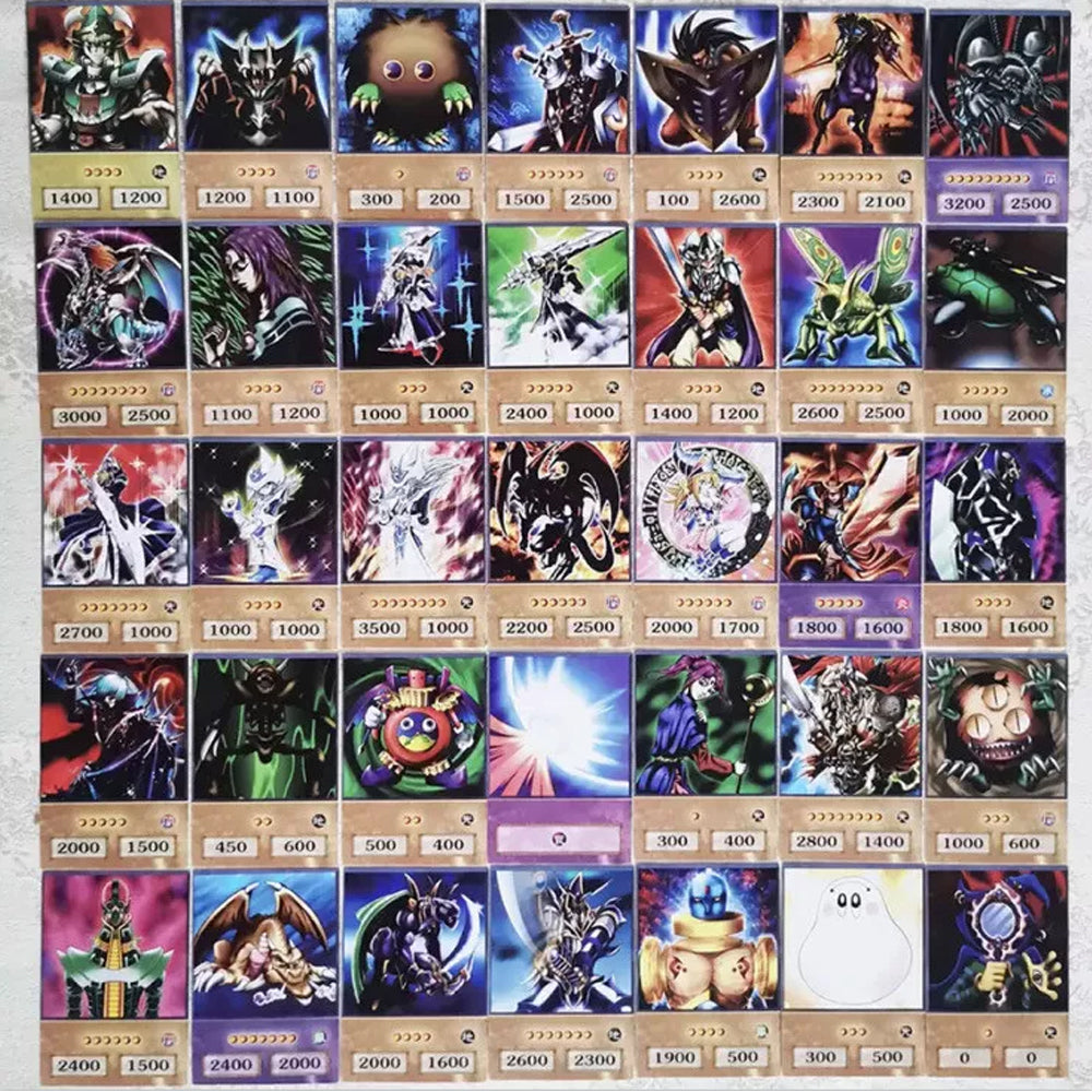 YUGİ 100Pcs Blue Eyes Dark Magician Exodia Obelisk RA Slifer Anime Style Cards