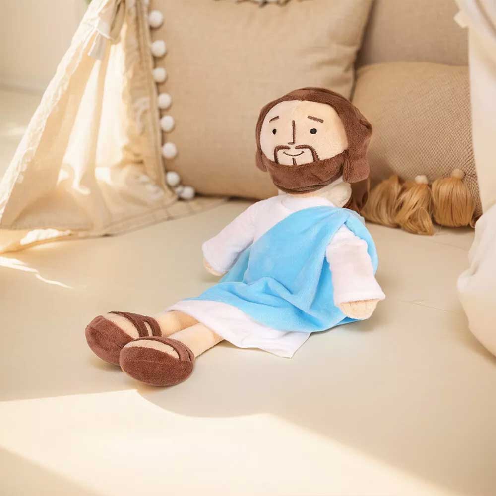 Jesus Plush Doll - Religious Stuffed Toy for Kids, Easter Gift, Christening Present