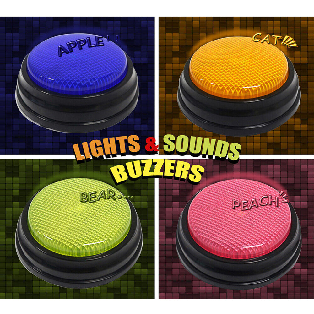 4X Pet Starter Recordable Talking Speaking Button Dog Training Communication Toy