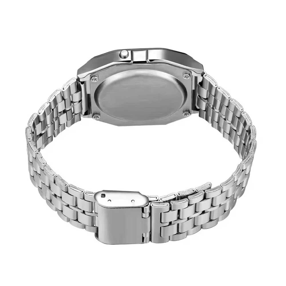 New Classic Retro Digital Unisex Silver Bracelet Watch With Watch Box
