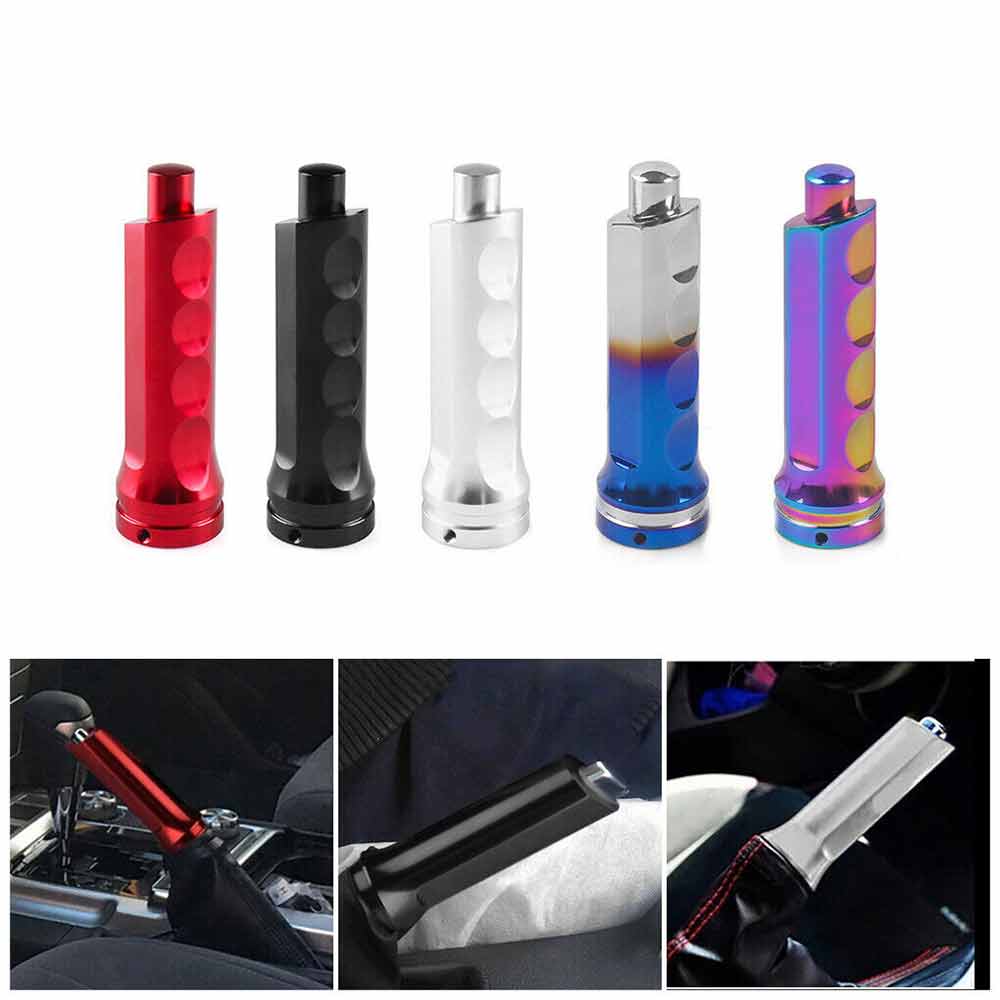 Car Handbrake Aluminum Alloy Cover Anti Slip Sleeve Parking Hand Brake Universal