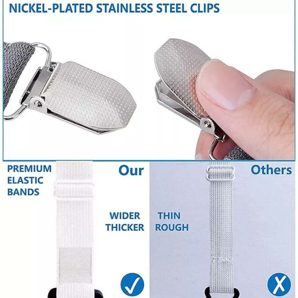 12Clamp Bed Mattress Sheet Clips Holders Fasteners Grippers Straps Suspender Fitted
