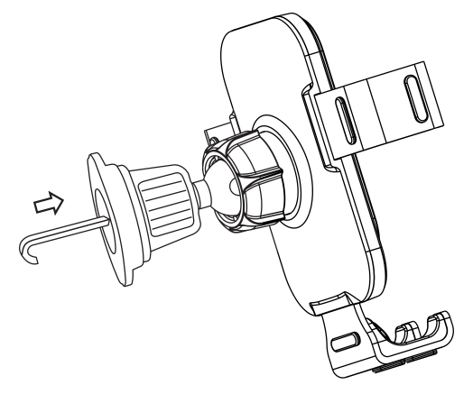 USP 2 in 1 Gravity-Activated Car Phone Holder (Air Vent Hook & Dash Mount)