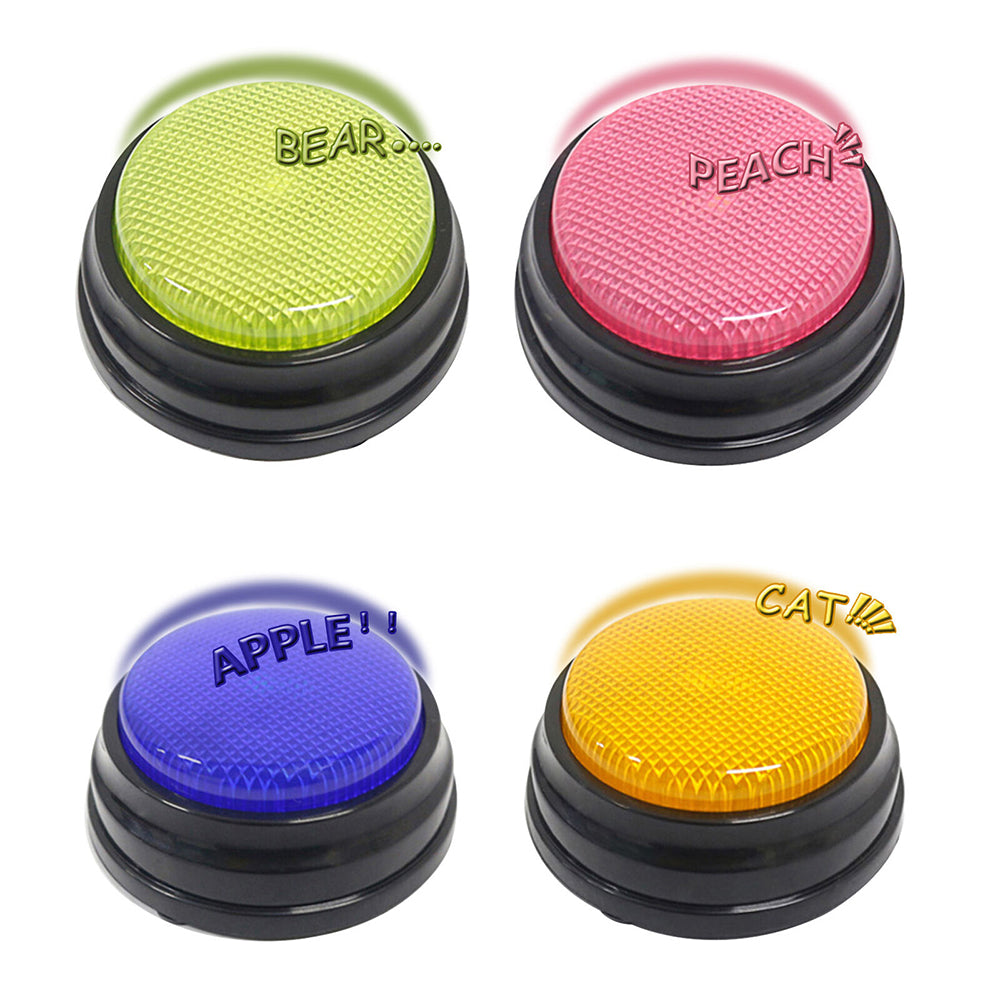 4X Pet Starter Recordable Talking Speaking Button Dog Training Communication Toy