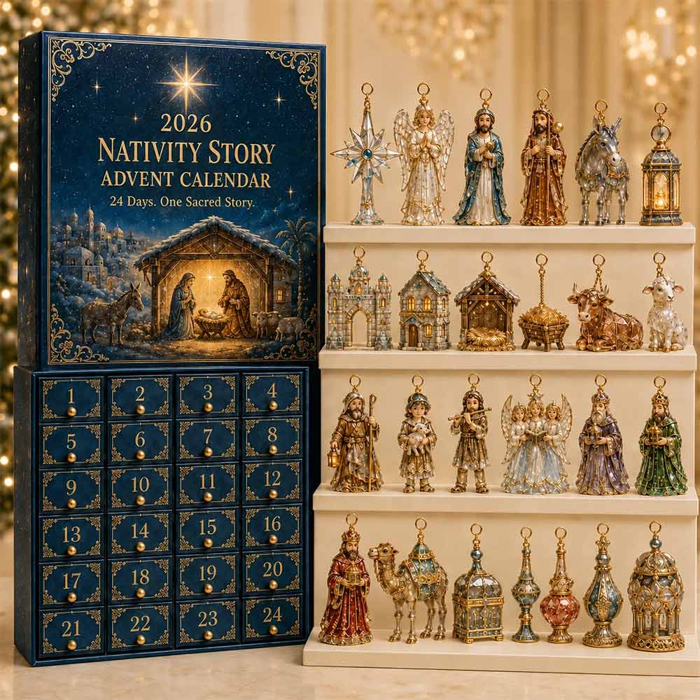 24-Day Nutcracker Advent Calendar –2D Christmas Countdown Resin Ornament Set