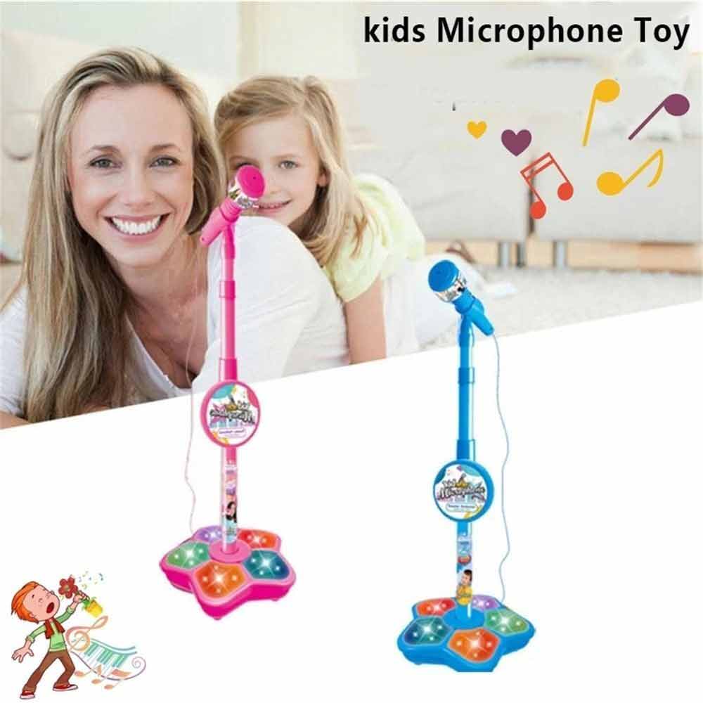 Karaoke Song Music Instrument Toys Kids Microphone With Stand Birthday Gift