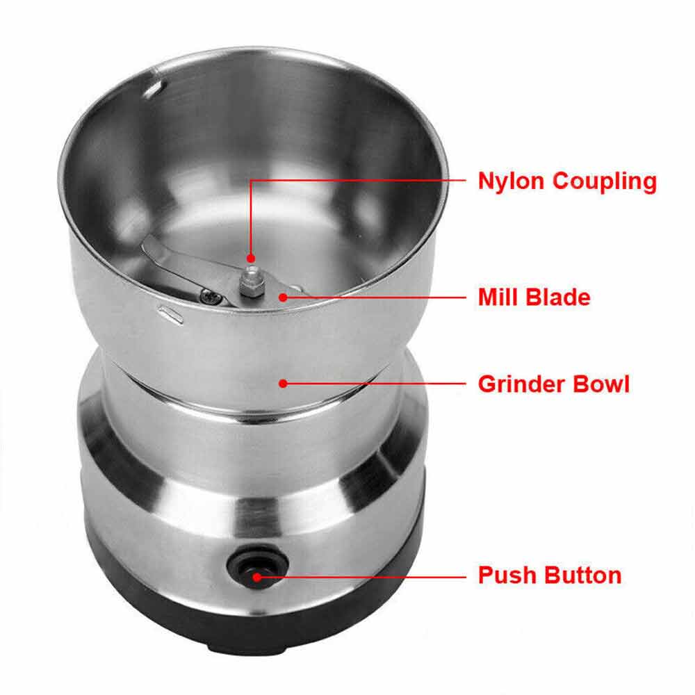 Electric Coffee & Spice Grinder – 300W Stainless Steel Blender for Beans, Nuts & Herbs AU Plug