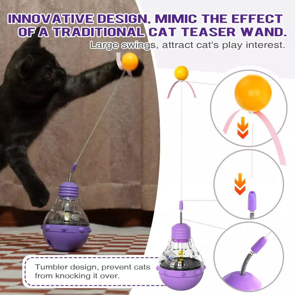 Interactive Cat Toys For Indoor Cats With Ball and Feather Pets Toy