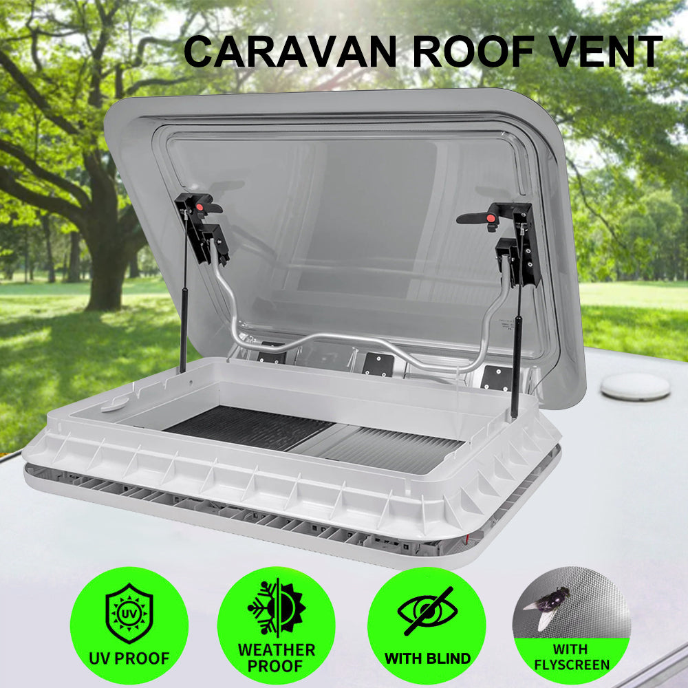 400x450mm Caravan Roof Vent Hatch Skylight Trailer Camper Motorhome with Blind