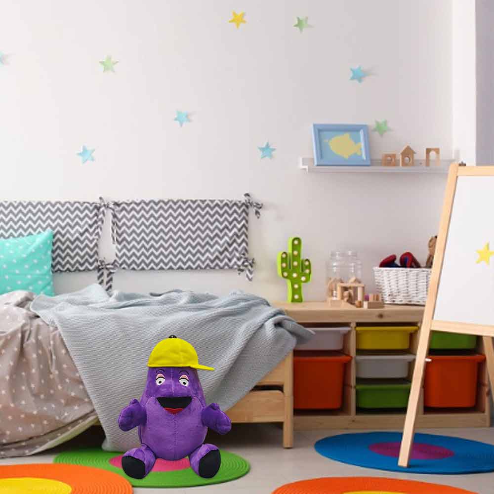22CM GRIMACE Yellow Hat Plush Doll Purple Eggplant Mcdonald's CollectionToys