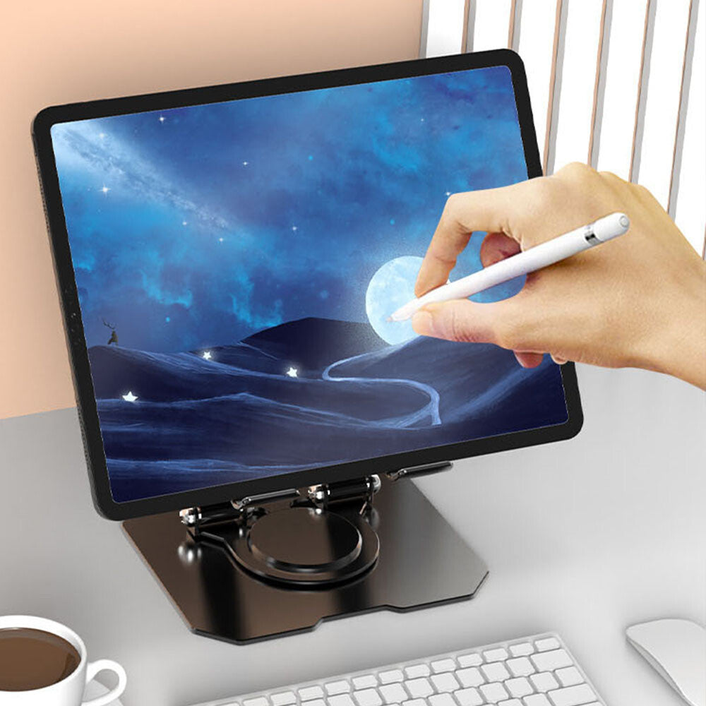 Portable Metal Desktop Swivel Tablet Stand Holder Laptop Riser for iPad/Pro/Air