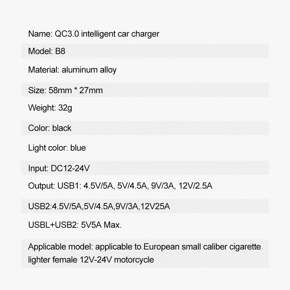 For BMW Ducati Triumph Motorcycle Dual USB Charger Hella DIN Type C Plug Sockets
