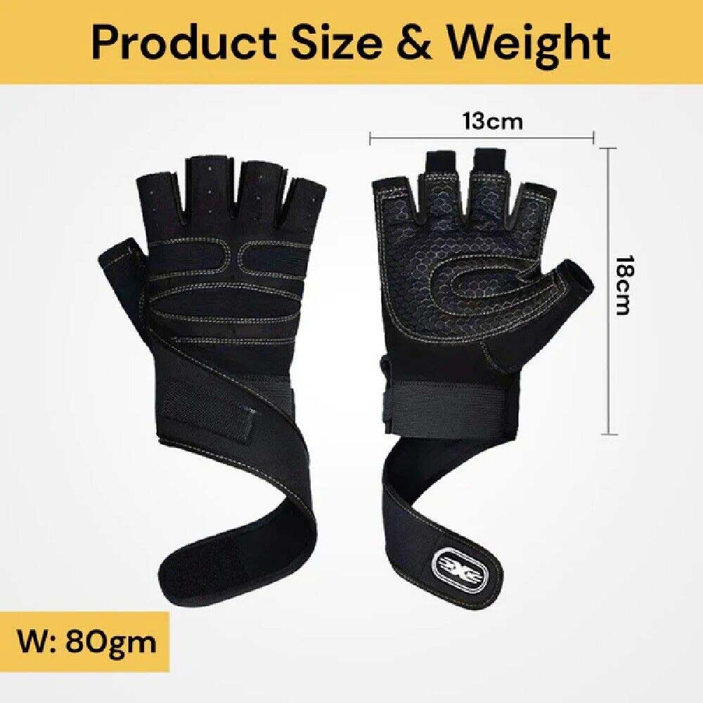 Unisex Half Finger Gloves Cycling Bicycle Gym Workout Training Anti Slip Padded