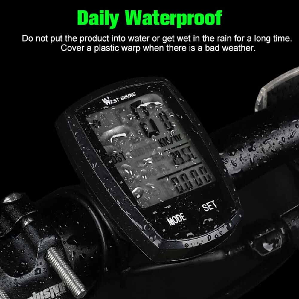 LCD Cycle Speedometer Wireless Cycling Bike Bicycle Computer Odometer Waterproof
