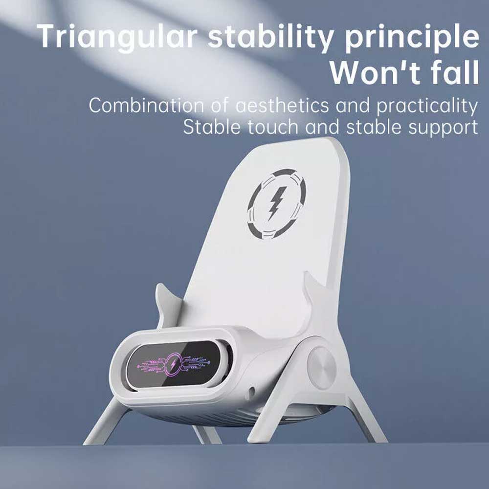 15W Fast Wireless Charger Stand Dock For iPhone Samsung Android Phone