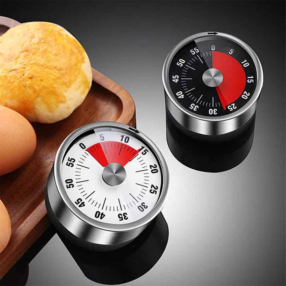 Kitchen Timer,Mechanical Stainless Steel Timer with Loud Alarm for Cooking