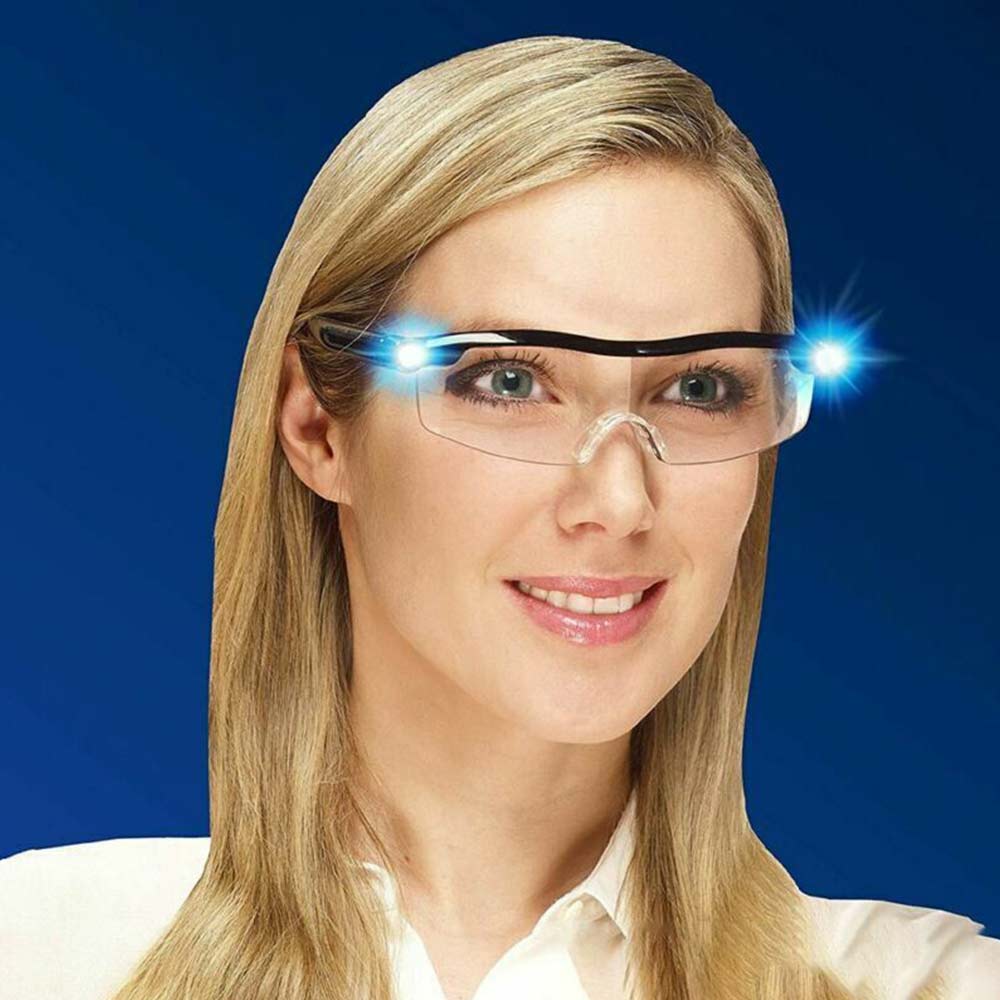 Mighty Sight 160% Magnifying Eyewear HD Glasses Unisex With LED Lights Glasses