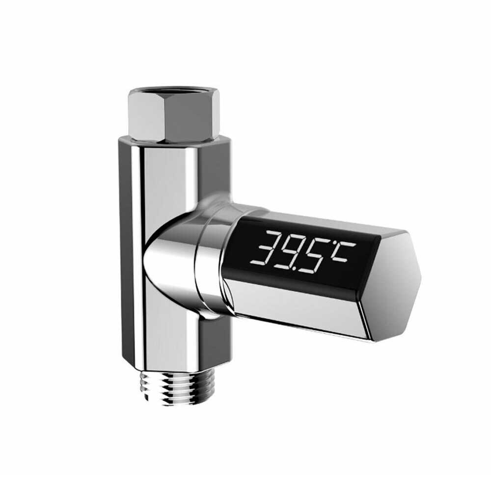 Flow Water Shower Electricity Self-Generating LED Celsius Display Thermometer AU