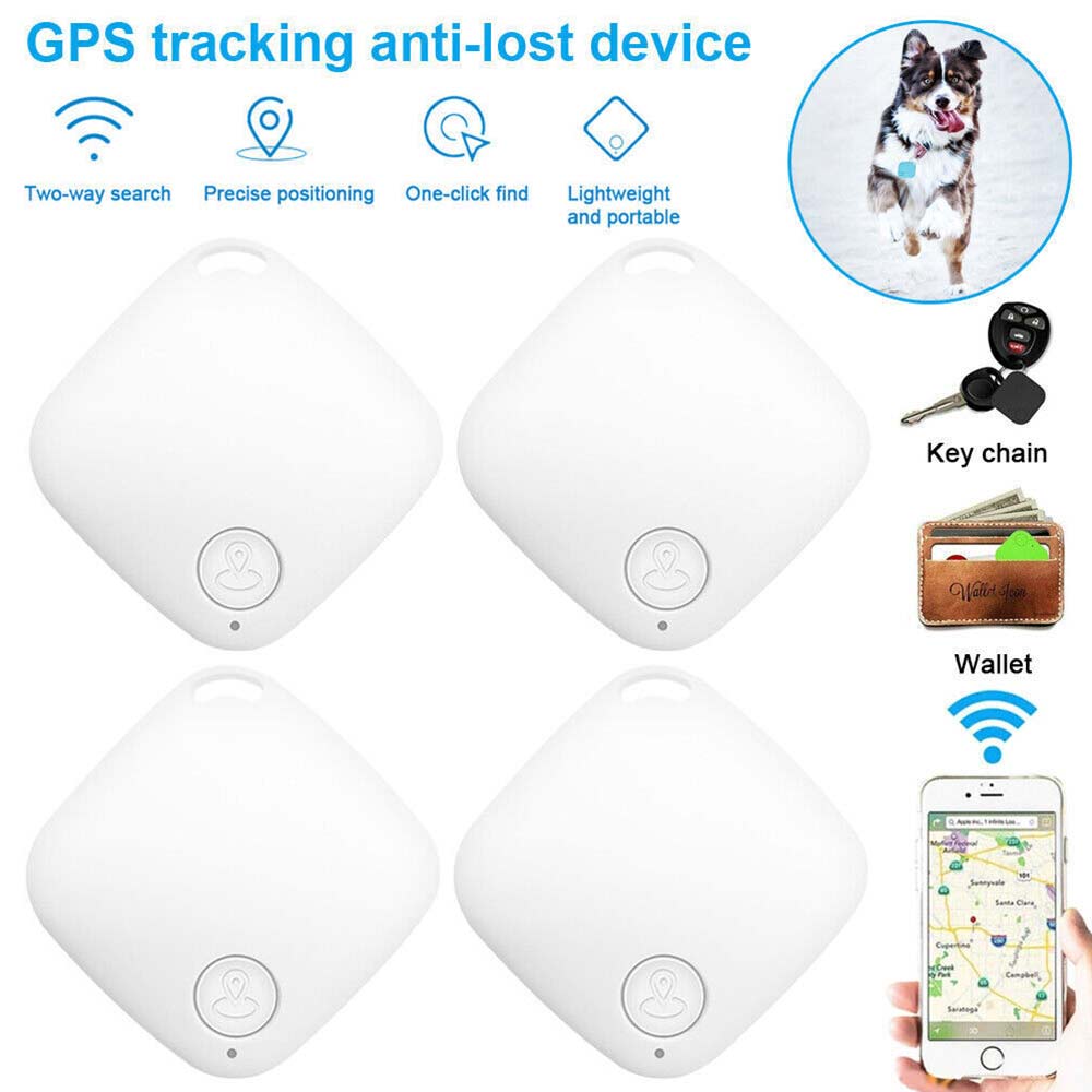 4Pack GPS Tracker Wireless Bluetooth Anti-Lost Wallet Key Pet Locator Finder