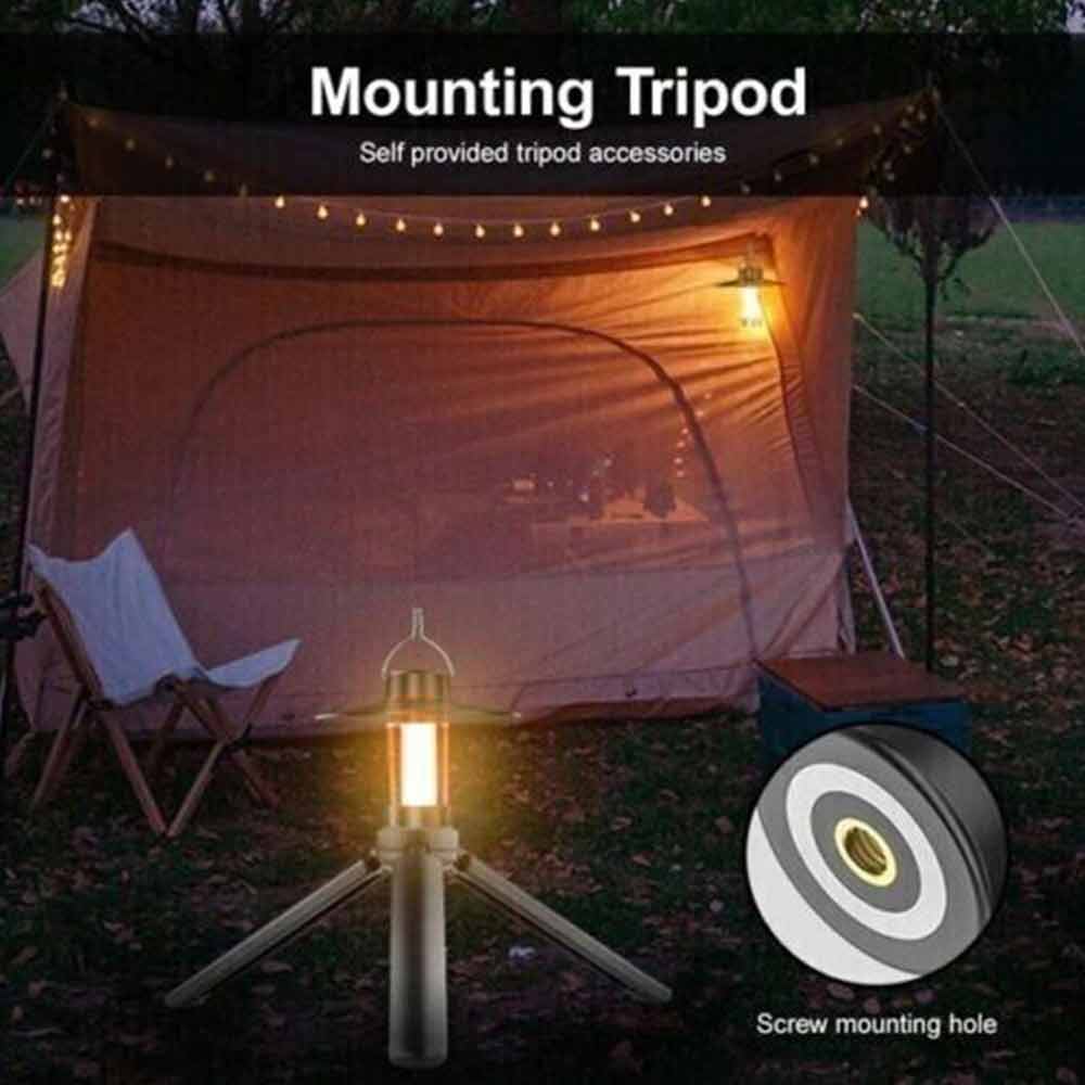 LED Light Lamp Lantern Camping Hiking Outdoor USB Power Lights W/ Stand