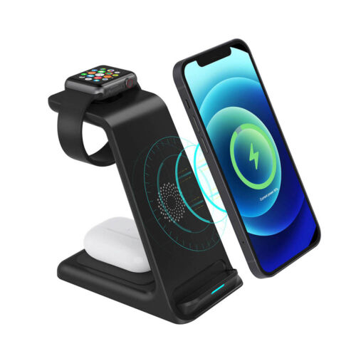 Wireless Charger Dock Station 3 in 1 For Apple Watch iPhone 13 12 11 XS air pods