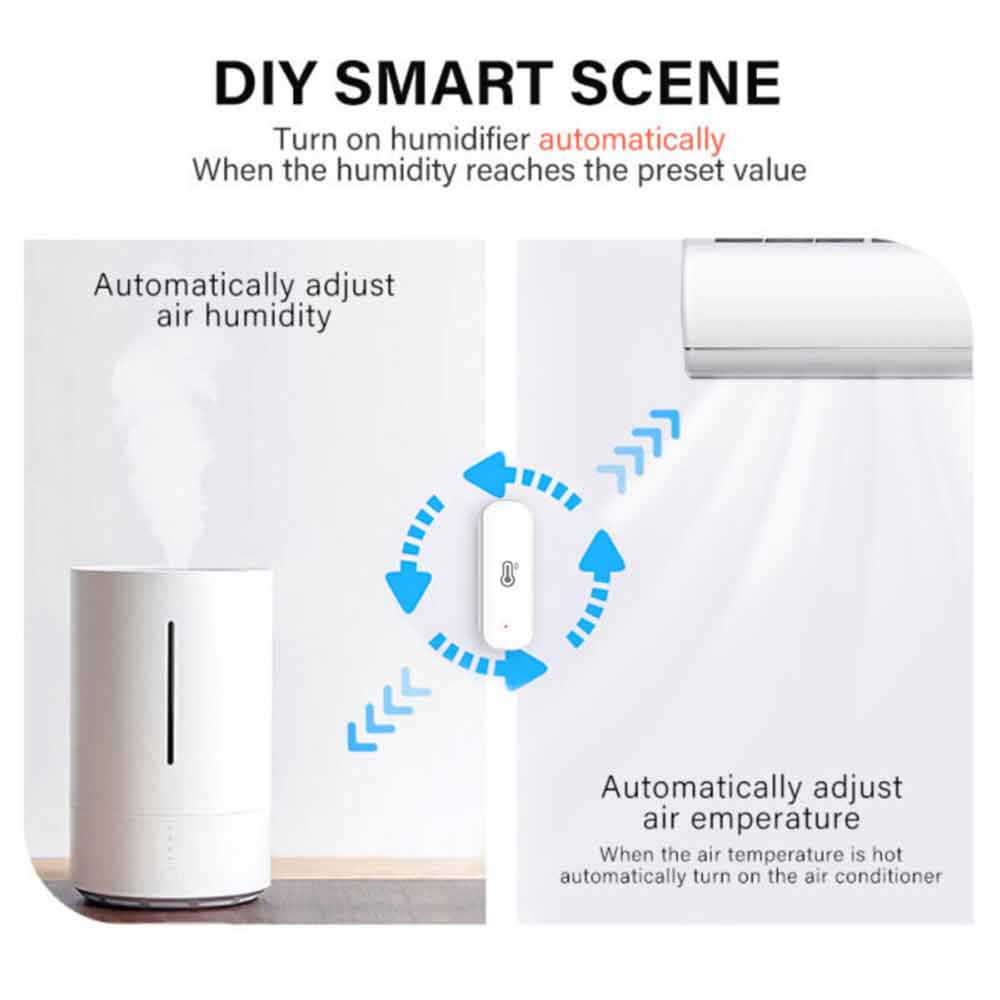 Tuya WiFi/Zigbee Temperature Humidity Sensor Thermometer Hygrometer Smart/Home