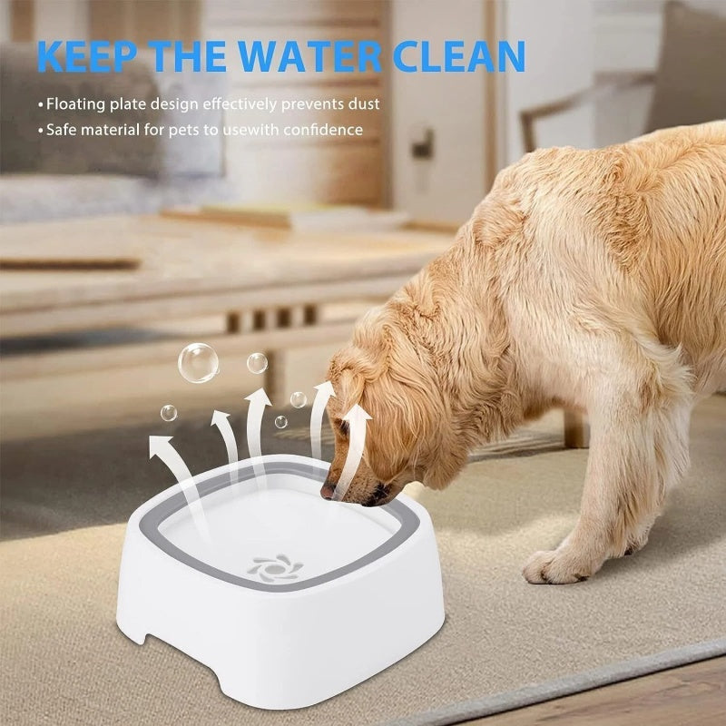 Non Spill Dog Water Bowl,1.5L Splash Proof Pet Water Bowl,Anti Slip Car Dog Bowl