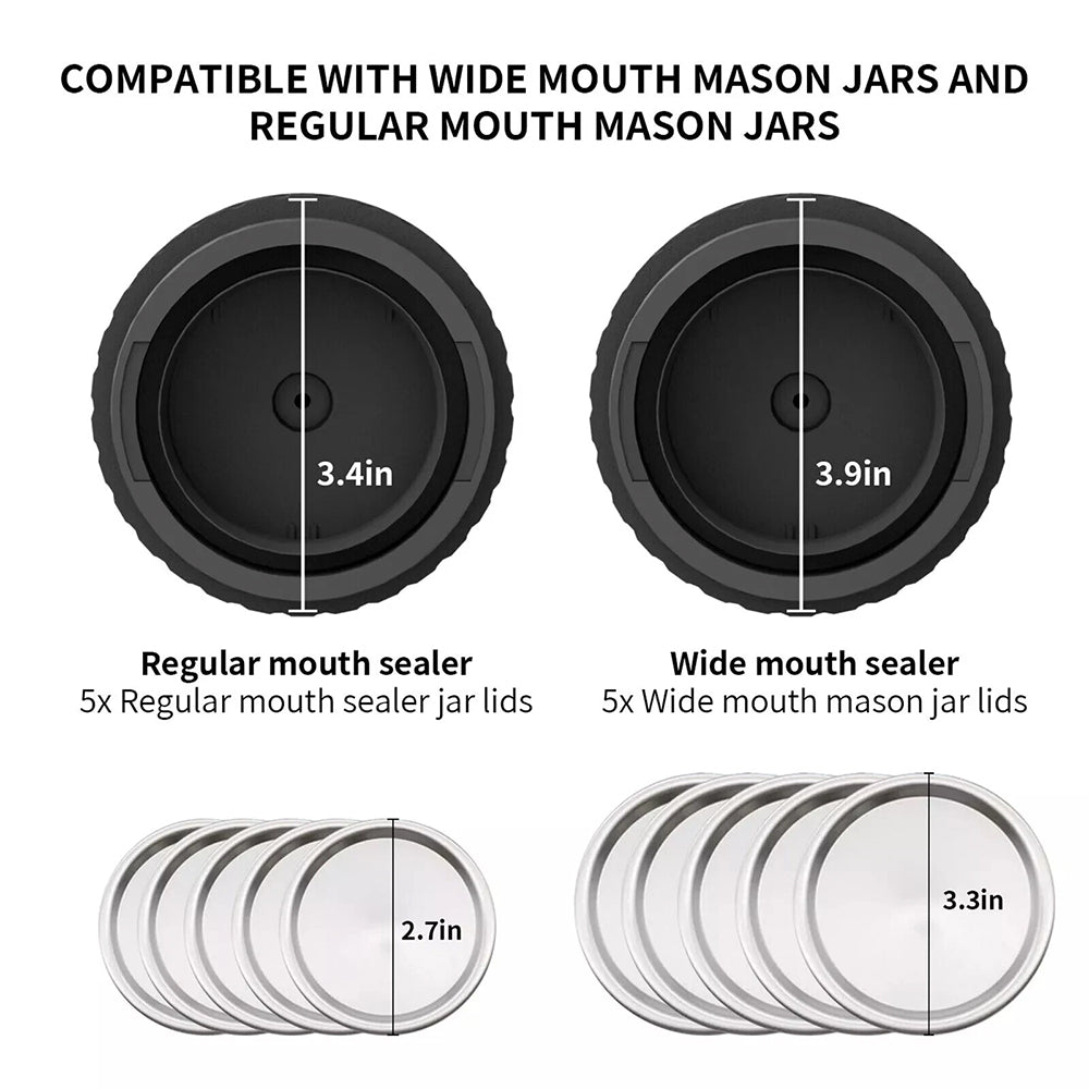 Electric Mason Jar Vacuum Sealer Kit Full Automatic Jar Sealer Mason Jar Lids