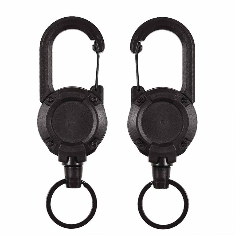 Retractable Keychain Heavy Duty Badge Lanyard Holder Portable Climbing Equipment
