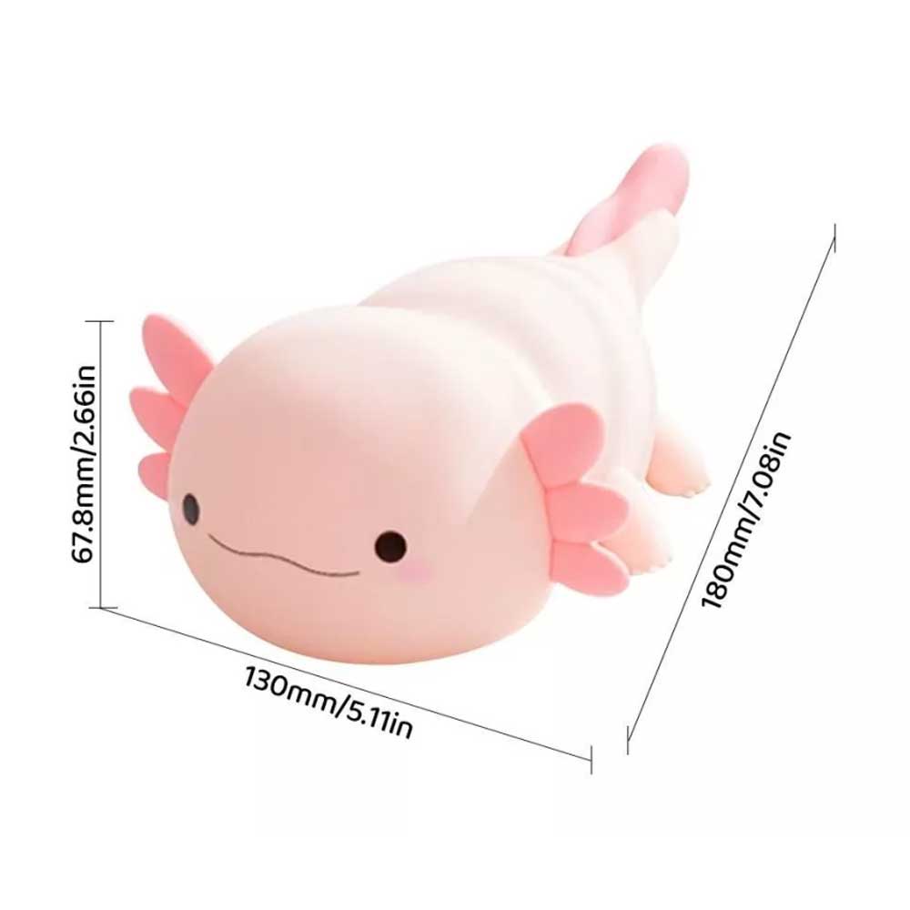 Cute Axolotl Nursery Sleeping Lamp Silicone USB Rechargeable Table Lamp