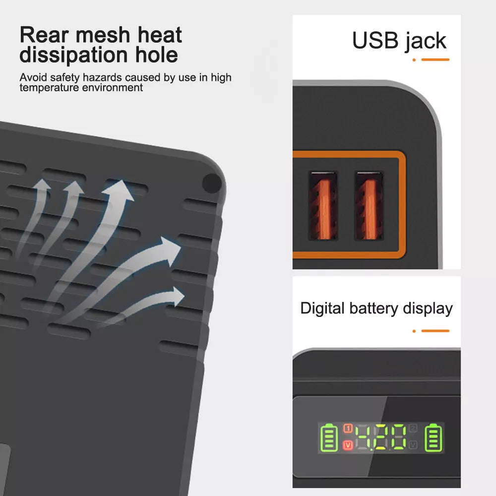 LCD Smart Battery Charger For AAA AA 9V Ni-MH Ni-CD Rechargeable Batteries