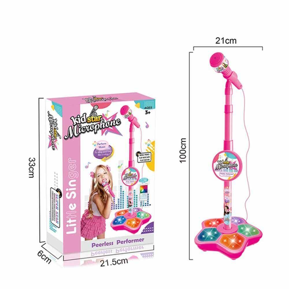 Karaoke Song Music Instrument Toys Kids Microphone With Stand Birthday Gift