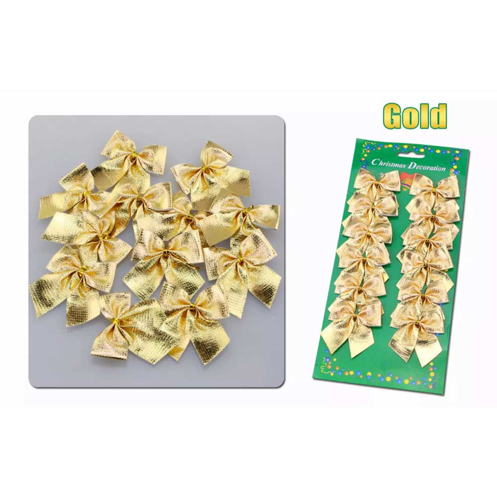 36X Christmas Tree Bow Ornament Gift Decorations XMAS Party Dinner Table Decor