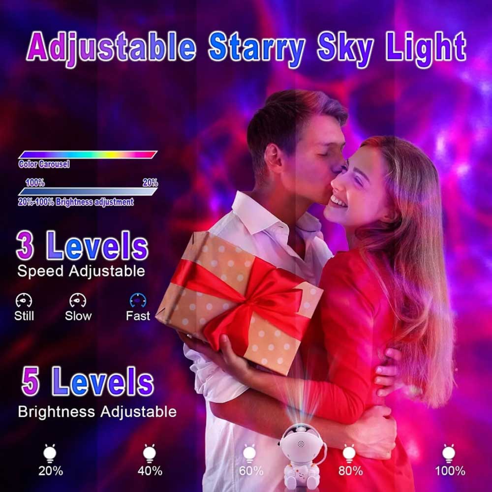 LED Astronaut & STAR Projector Light USB Starry Night Light Bedside Table Lamps