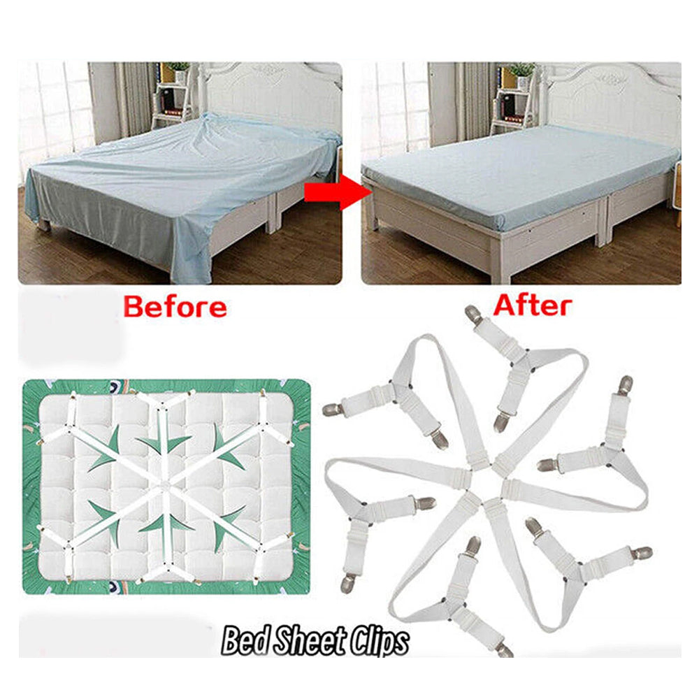 12Clamp Bed Mattress Sheet Clips Holders Fasteners Grippers Straps Suspender Fitted