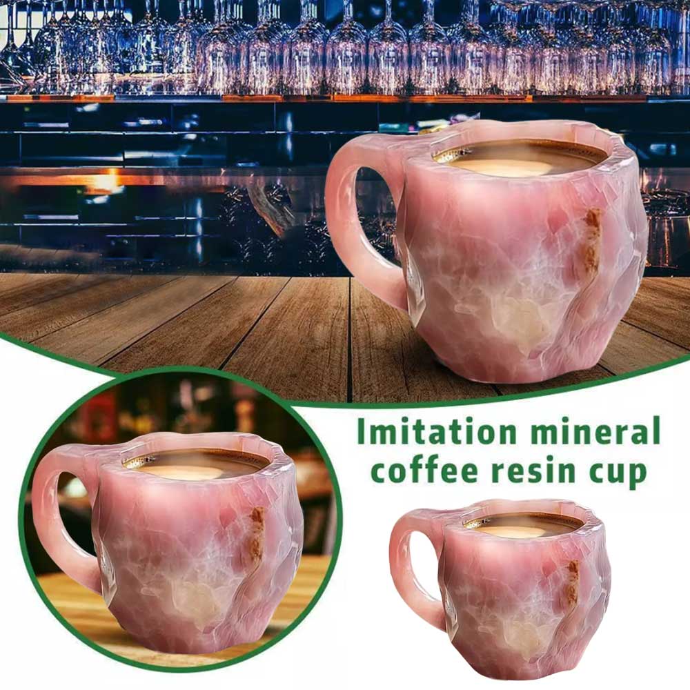 Handmade Mineral Crystal Coffee Cup Elegant Coffee Cup,Translucent Coffee Cup