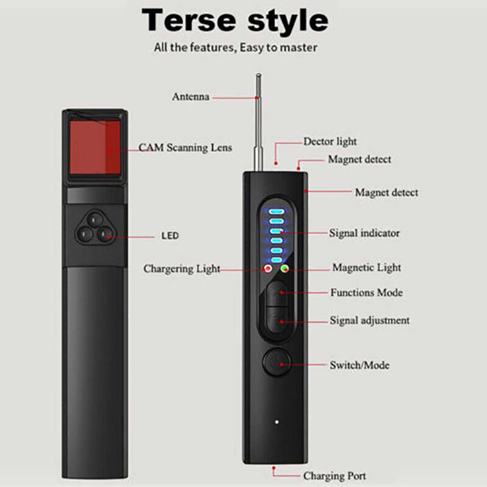 Hidden Camera Detector Anti Spy Bug GPS Tracker Finder Scanner Device Hotel Car