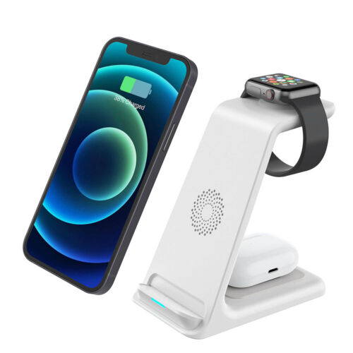 Wireless Charger Dock Station 3 in 1 For Apple Watch iPhone 13 12 11 XS air pods