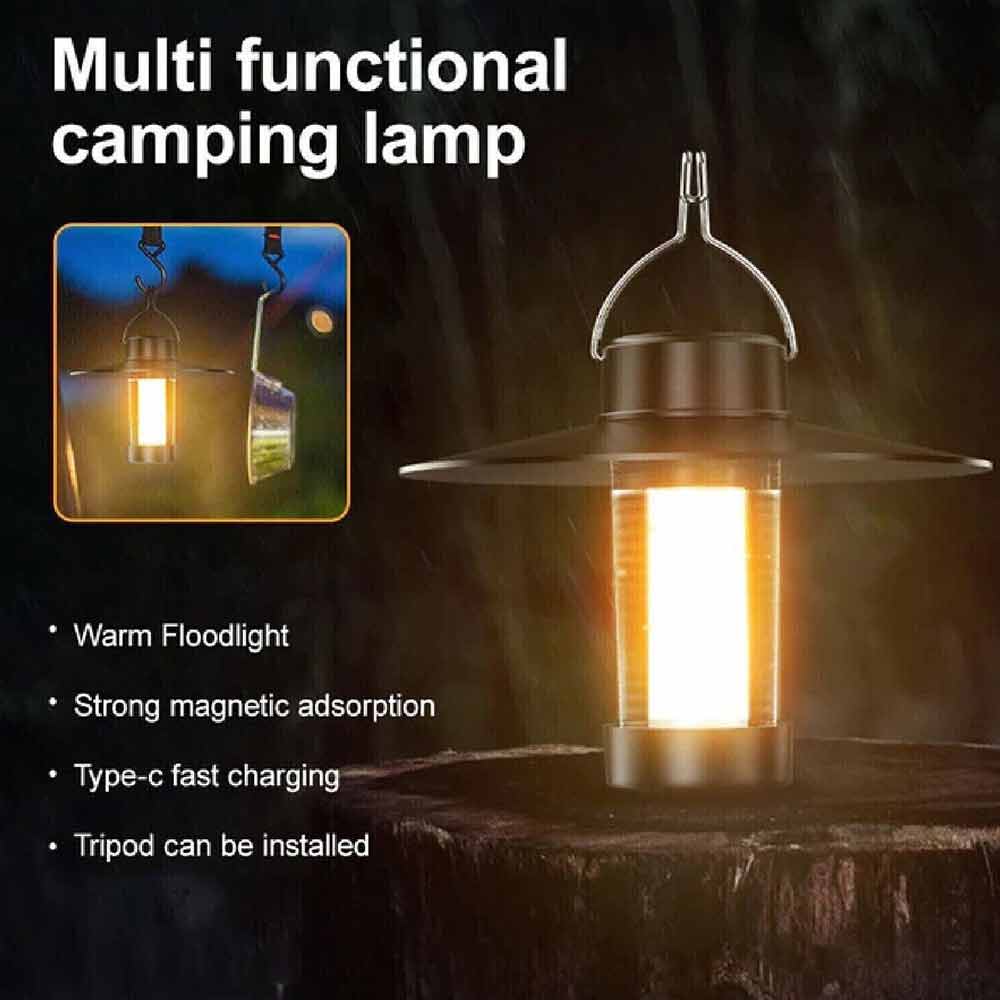 LED Light Lamp Lantern Camping Hiking Outdoor USB Power Lights W/ Stand