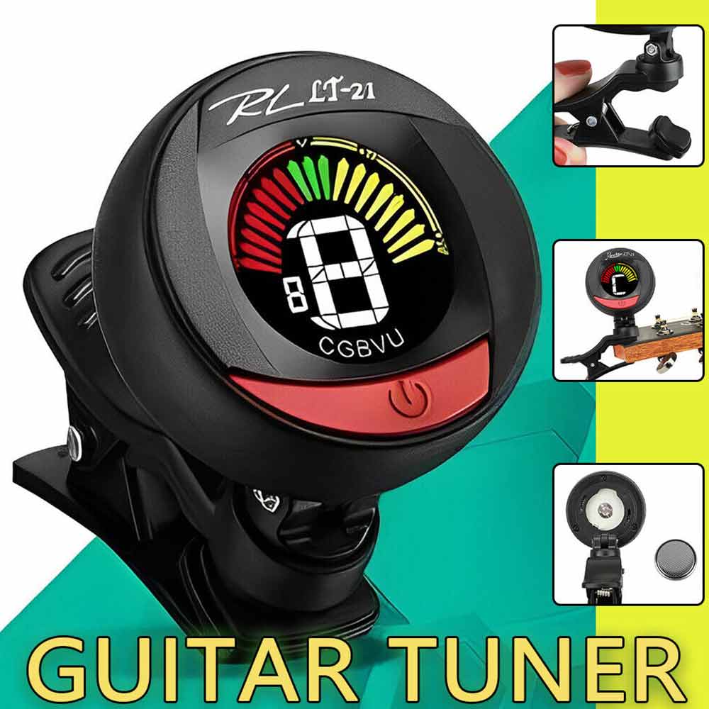 Clip On Tuner Guitar Tuner for Electric Acoustic Guitars Bass Chromatic Violin
