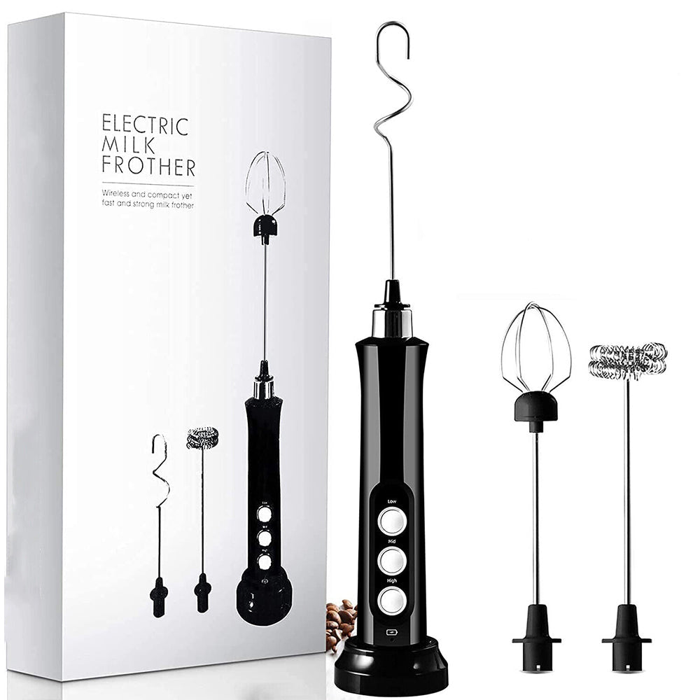 Electric Milk Frother Egg Whisk Beater Foamer Maker Coffee Drink Mixer