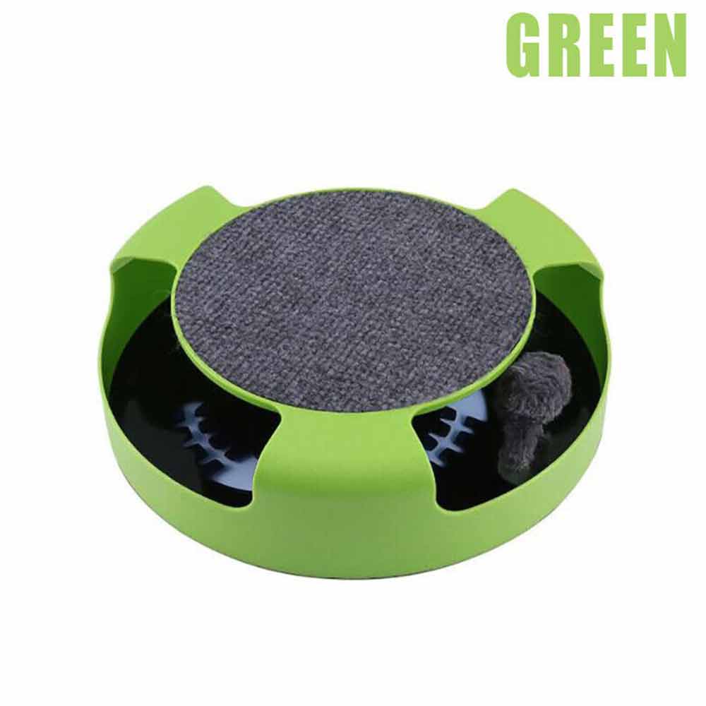 Cats Mouse Moving Catch Toy Interactive Cat Toys Indoor Cat Training Scratching Pad Round