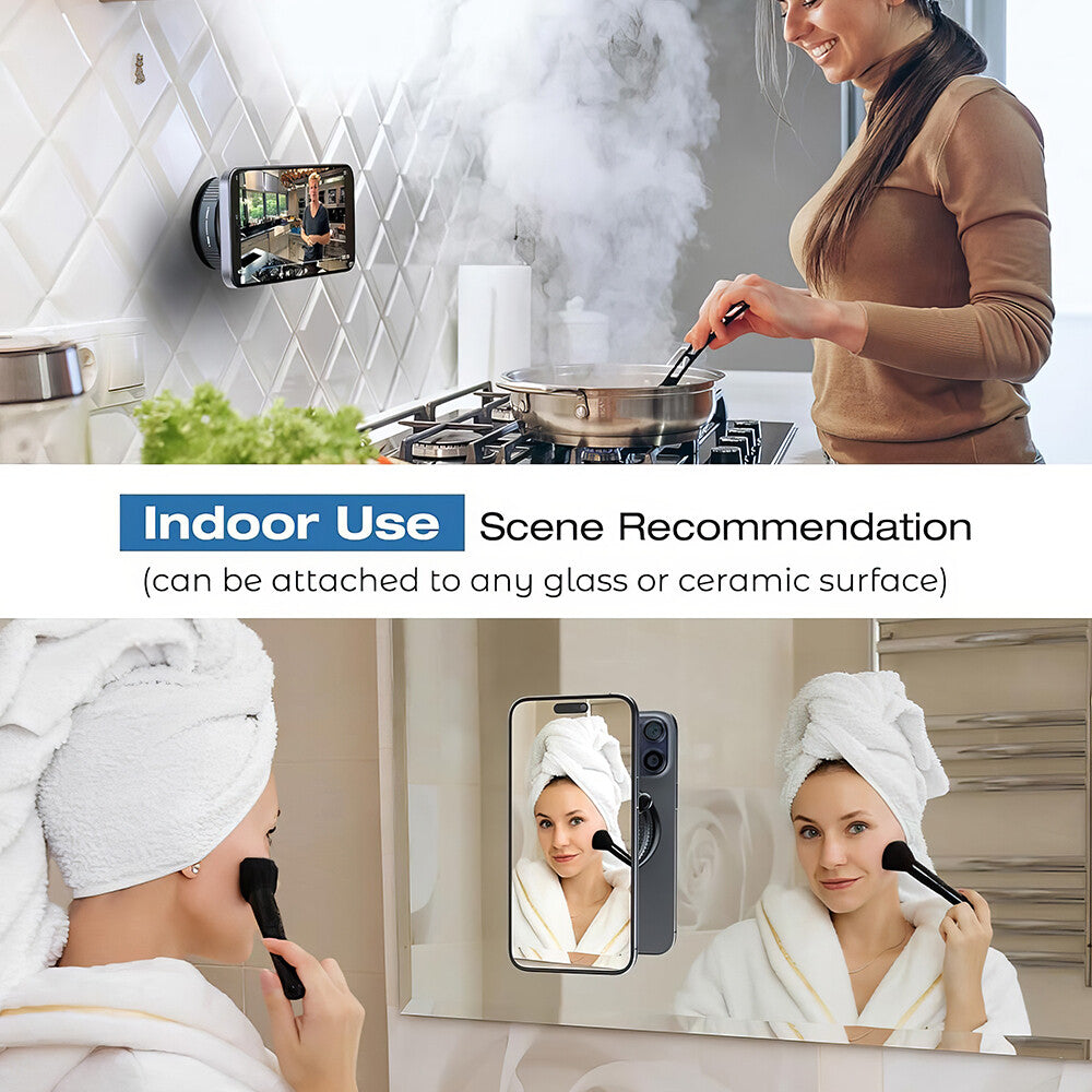 Electric Vacuum Magnetic Suction Cup 360° Rotation Car Phone Holder Stand Mount