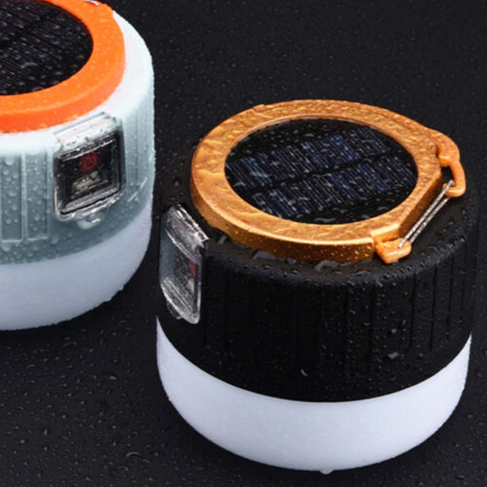 LED Solar Light + Remote Control + USB Rechargeable Tent Camping Emergency